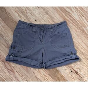 Tommy Hilfiger Shorts Women’s Size 6 Rolled Cuff Cargo Pockets Rip Stop Khaki